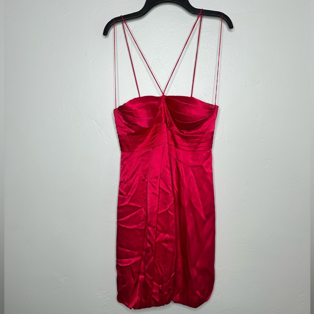 Y2K Caché Vibrant Pink Strappy Vintage Dress